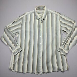 Tommy‎ Bahama Silk Blend Striped Button Up Shirt Casual XXL